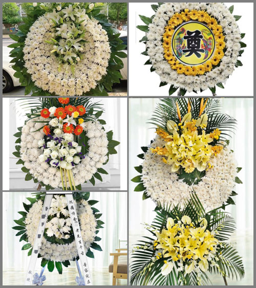 山东青岛平度市东阁街道官家上观村花圈速递